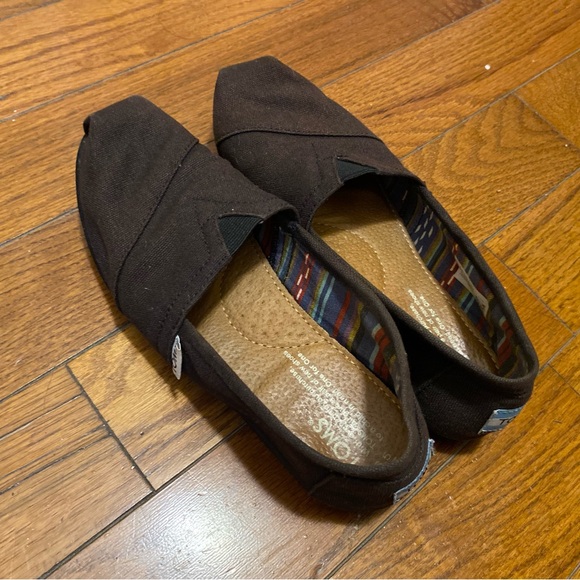 TOMS Espadrilles Flats | Alpargata | size 6.5 | all black - Picture 1 of 3